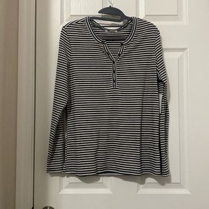 NWT Daily Thread Navy and Grey Striped Henley